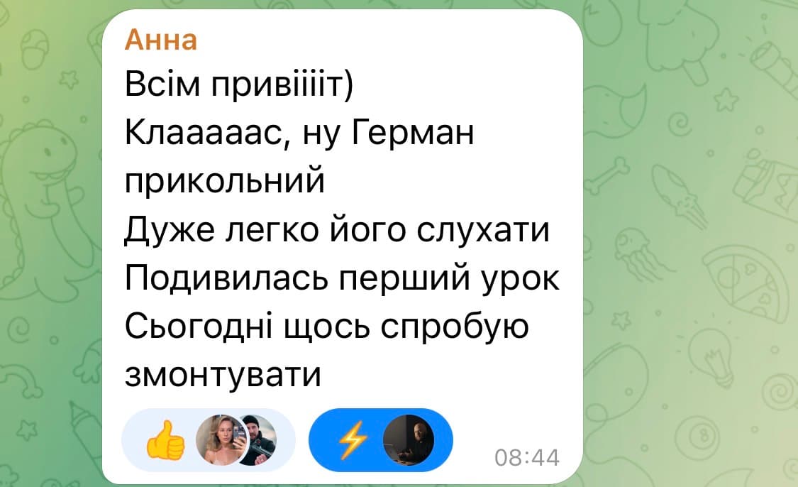 Відгук про курс DaVinci Resolve — Анна